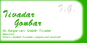 tivadar gombar business card